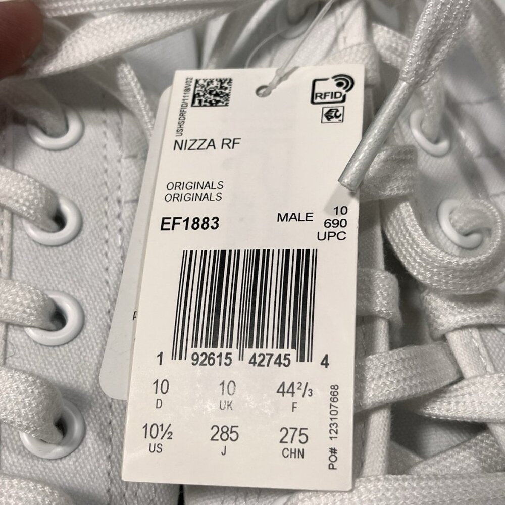 Adidas Nizza RF White Canvas Gum Sole Sneakers Men’s 10.5 EF1883 New - Picture 3 of 16